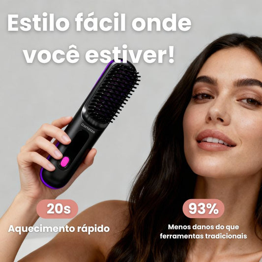 Escova alisadora portátil Cortezzo - Lissence Pro