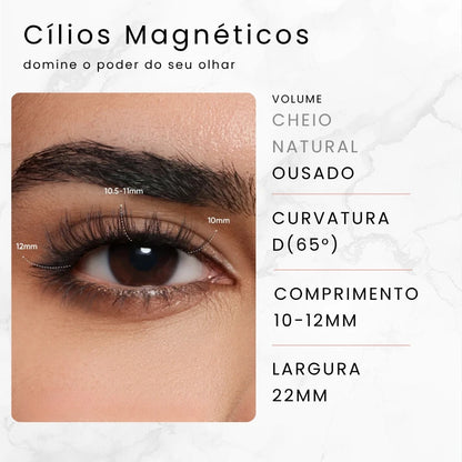 Especificações técnicas dos cílios magnéticos Luna