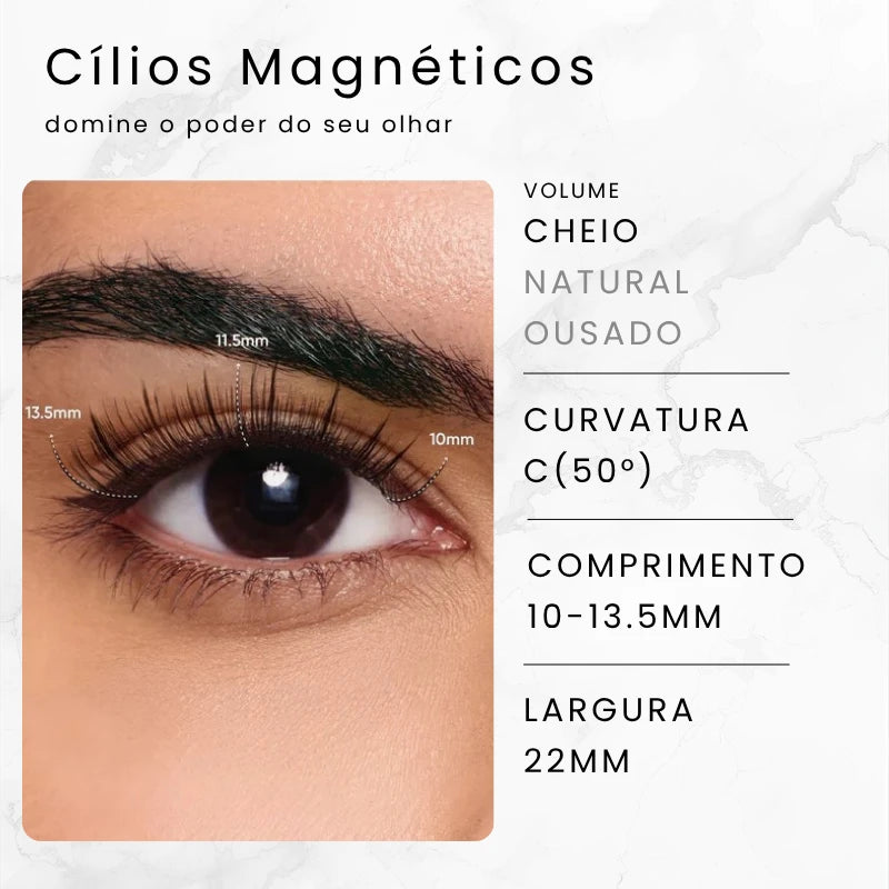 Especificações dos cílios magnéticos modelo Dália Cortezzo
