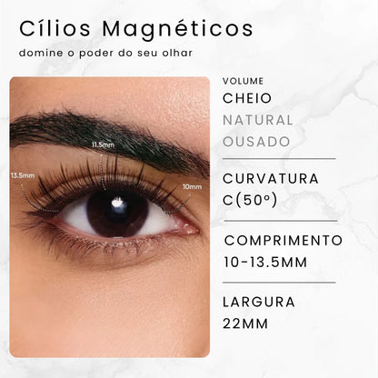 Especificações dos cílios magnéticos modelo Dália Cortezzo