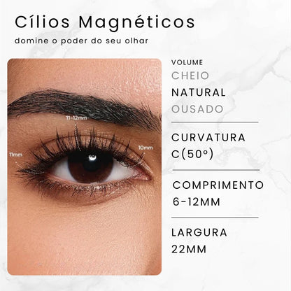 Especificações dos cílios magnéticos modelo Jasmim Cortezzo