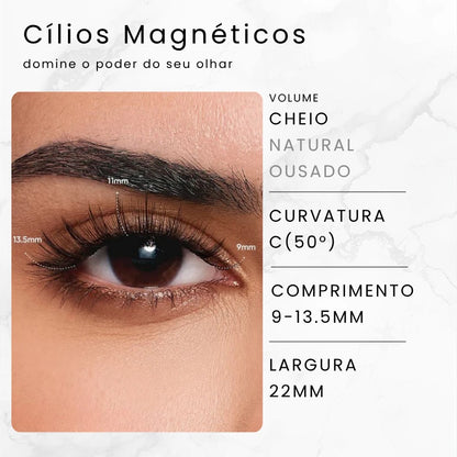 Especificações dos cílios magnéticos modelo Lírio Cortezzo