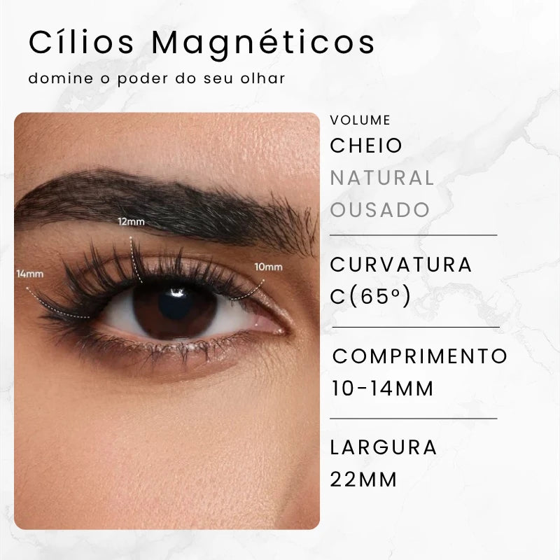 Especificações dos cílios magnéticos modelo Orquídea Cortezzo