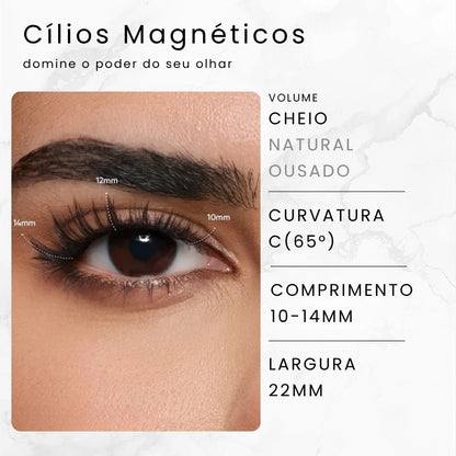 Especificações dos cílios magnéticos modelo Orquídea Cortezzo