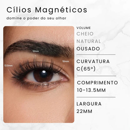 Especificações dos cílios magnéticos modelo Tulipa