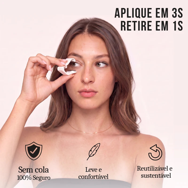 Benefícios dos cílios magnéticos Cortezzo, sem cola, leve e confortável e reutilizável