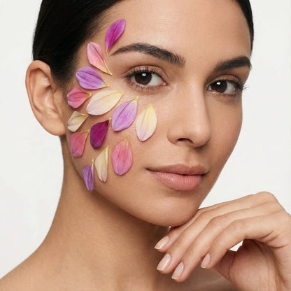 mulher usando cílios magnéticos modelo Dália