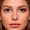 Antes e depois dos cílios magnéticos Cortezzo modelo Tulipa, comparação mostrando olhar natural e olhar com volume